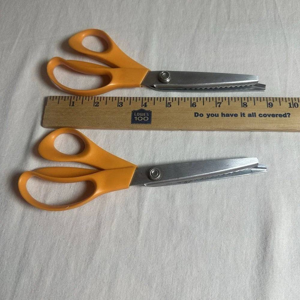 Fiskars Pinking Shears Scissors Orange Zig Zag Cut Crafts Fabrics USA‎ 10